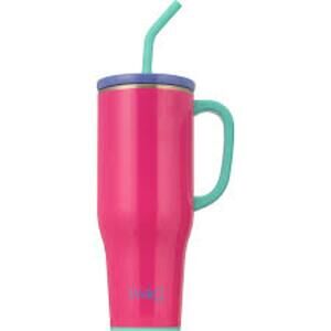 Brand New! Swig Life Insulated Stainless Steel Mega Mug Pink Colorblock 40 oz.